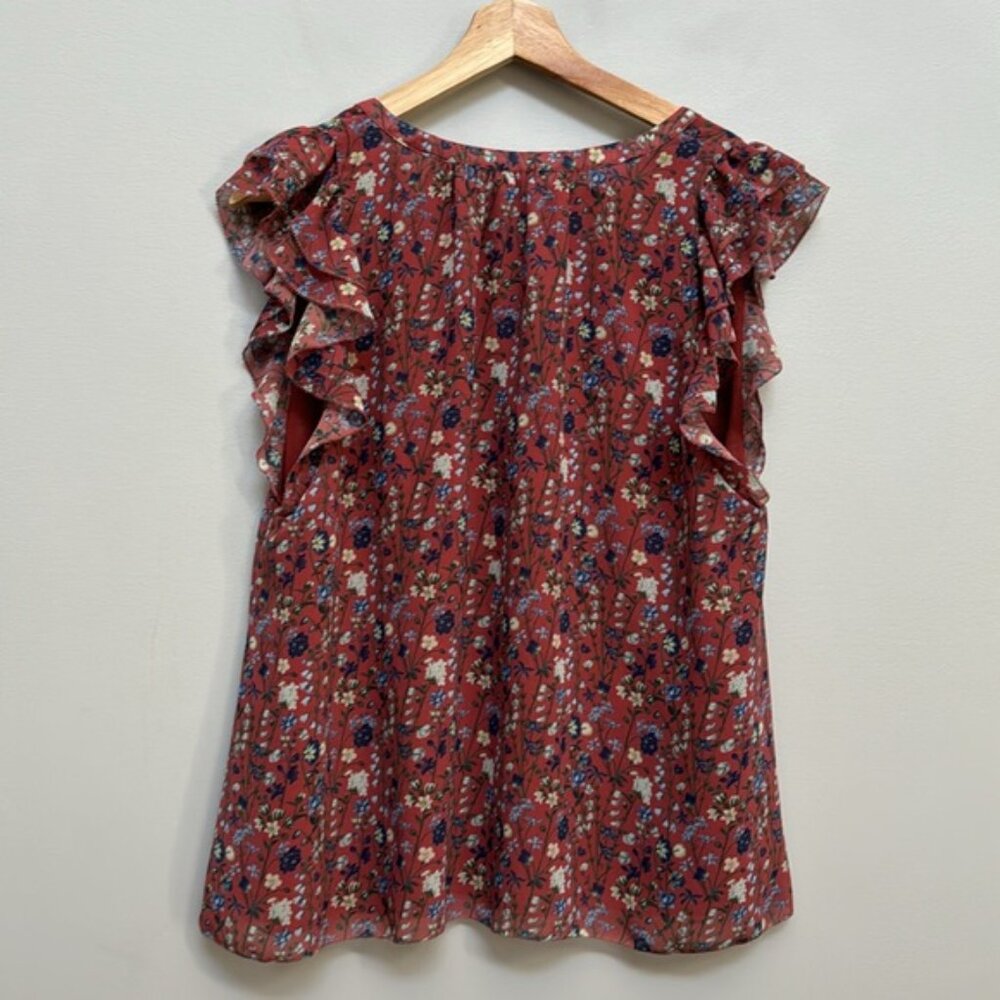 Aritzia Wilfred Floral Sleeveless Chanson Blouse Size M - Picture 9 of 9